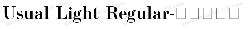 Usual Light Regular字体转换